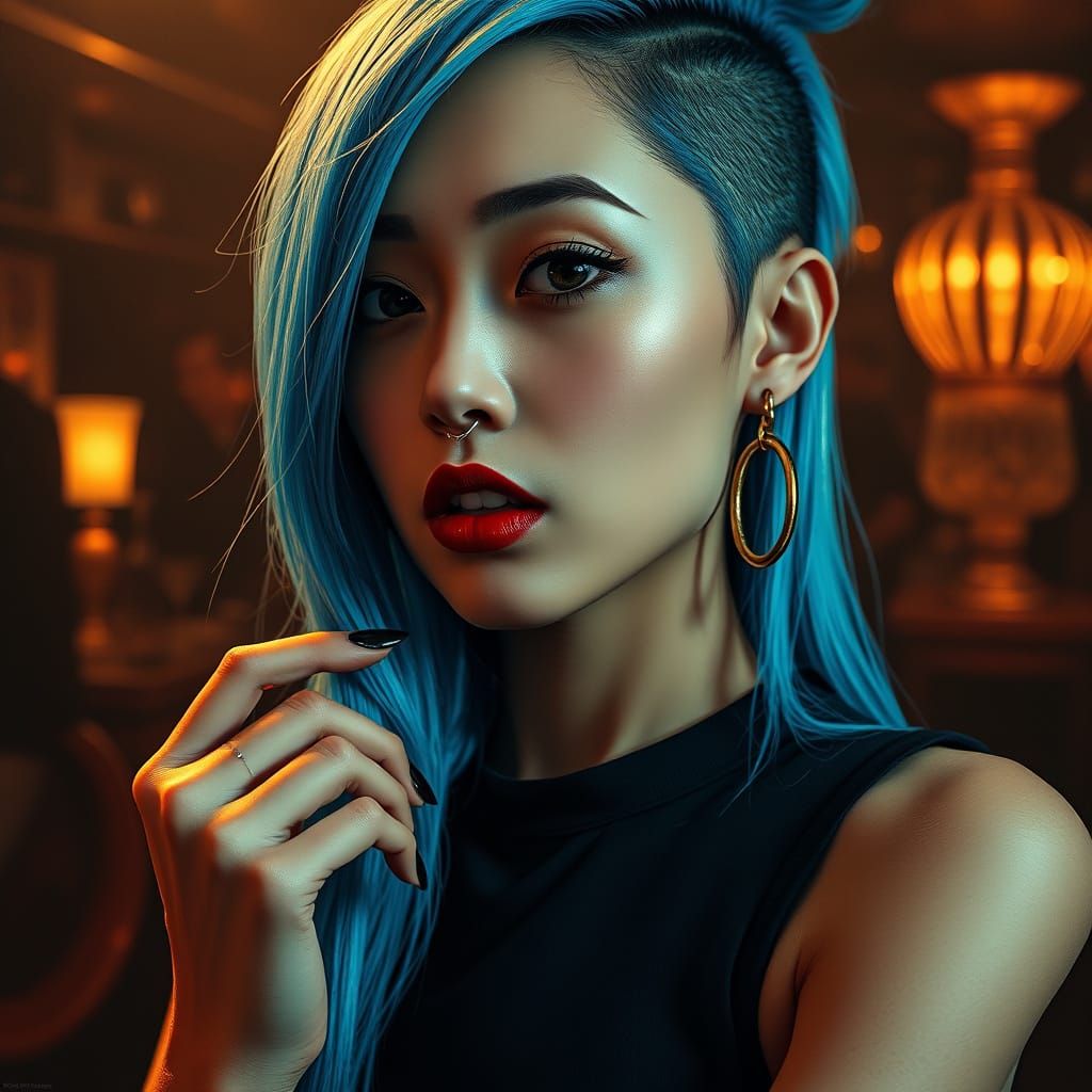 Ethereal Fantasy Portrait in Sepia Tone