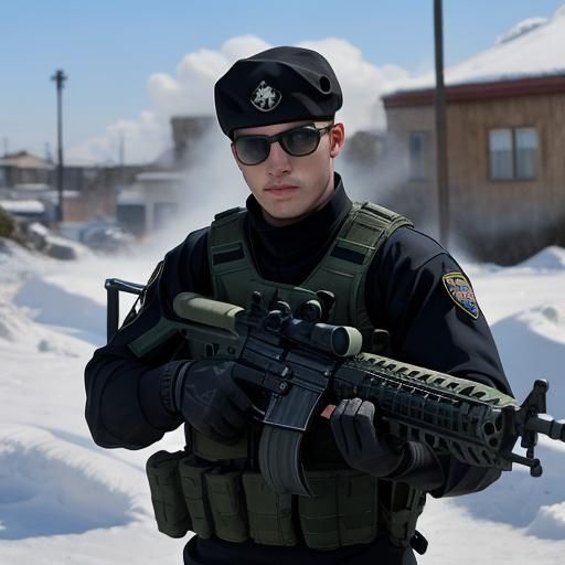 SWAT Team Member Ready for Action