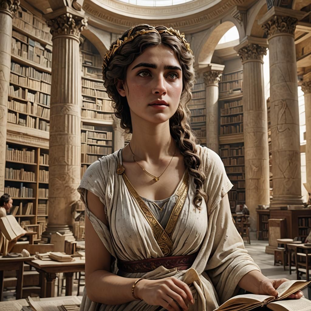 Hypatia at the Library of Alexandria