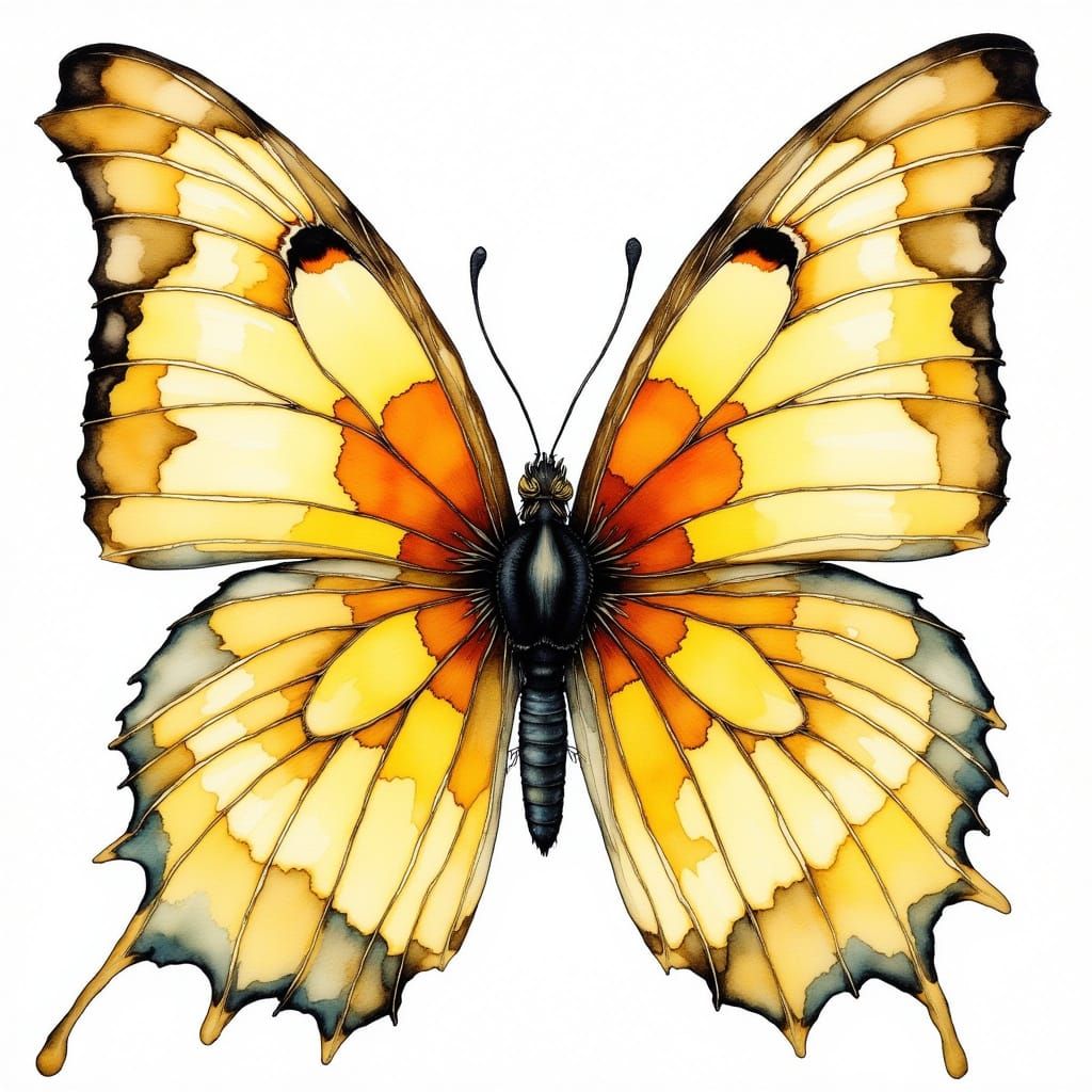 Butterfly in Neurographic Art Style
