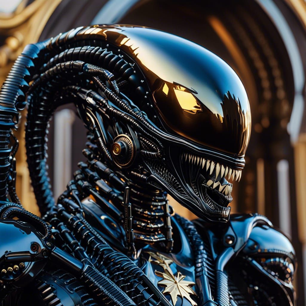 Baroque Steampunk Venom Xenomorph with Diamond Parts