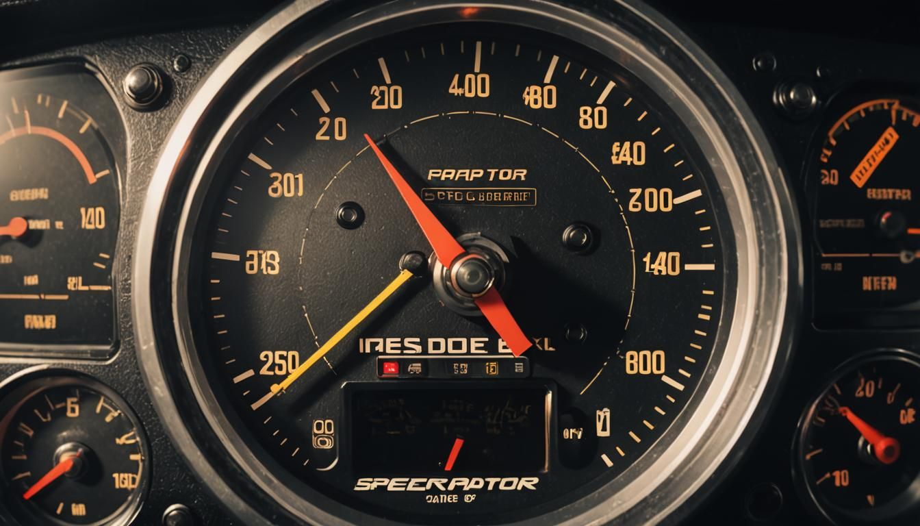 Speedometer Simulation in Light Speed Cinematic Still