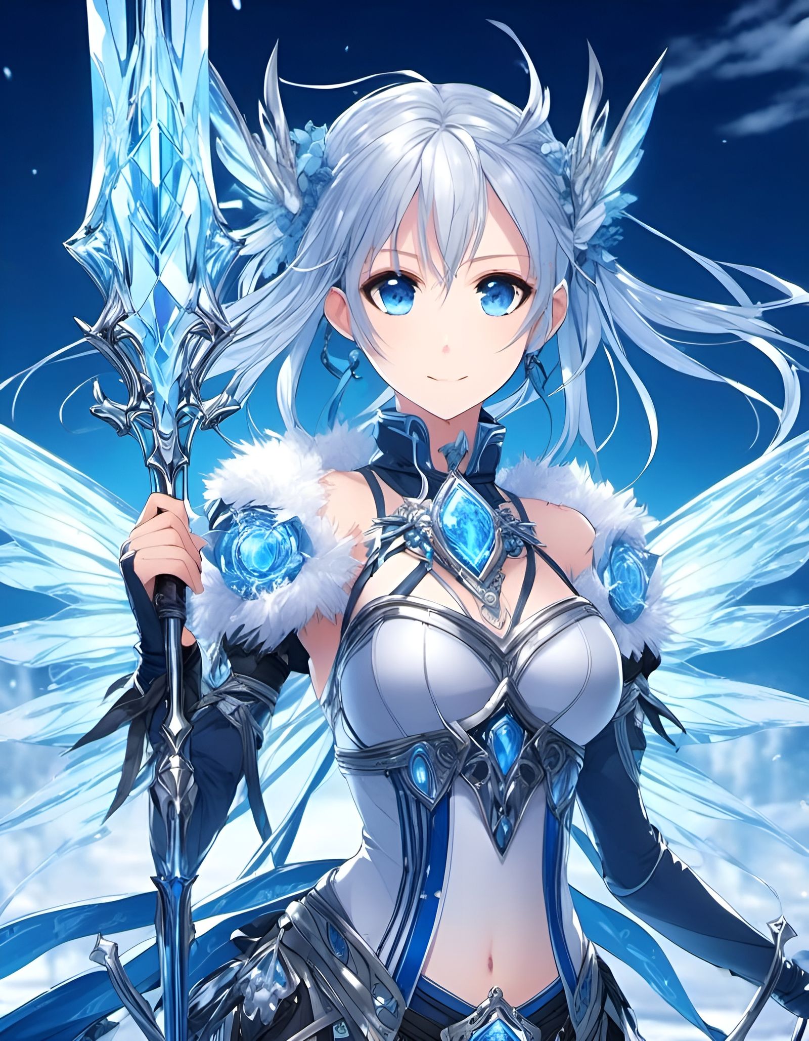 Ice Fairy Portrait in Ultra HD Digital Art
