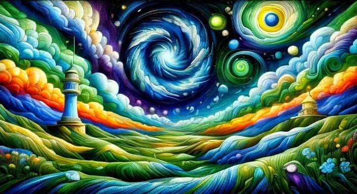 Abstract Art with Chalky Textures and Mosaic Chaos