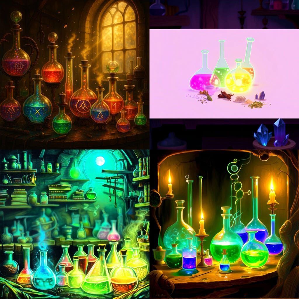 Magical Potions Entries for Making Magic Quest