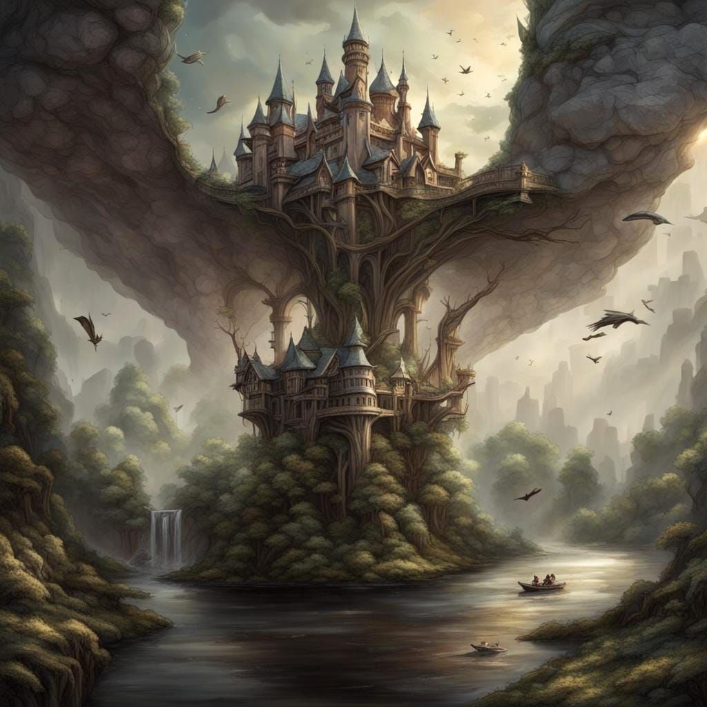 Fantasy Image of Reason and Feeling Meeting