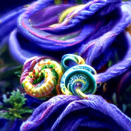 Luminous Spirals Landscape in Kinkade Style