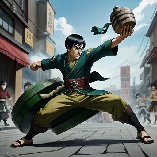 Rock Lee: Drunken Master in Anime Style