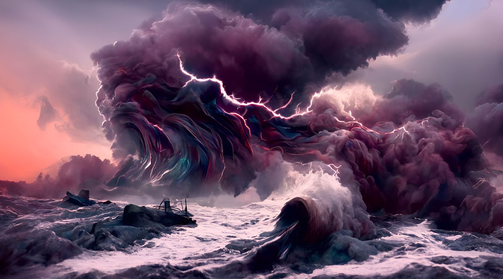 Turbulent Ocean Maelstrom in Epic Matte Painting