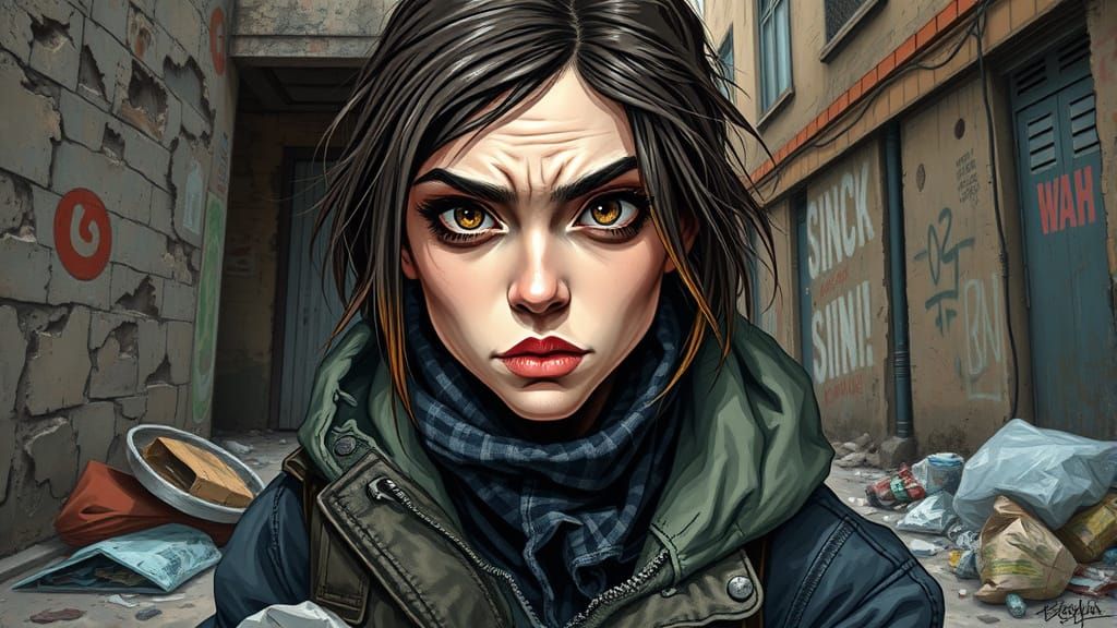 Gritty Urban Portrait of Resilience