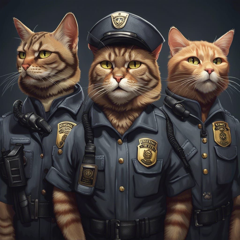 Cats in Costume: Police, Firefighter, Military