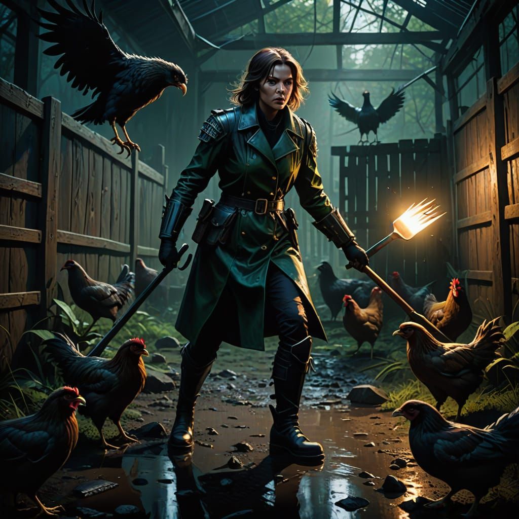 Angry Mom Battles Giant Mink in Chicken Pen