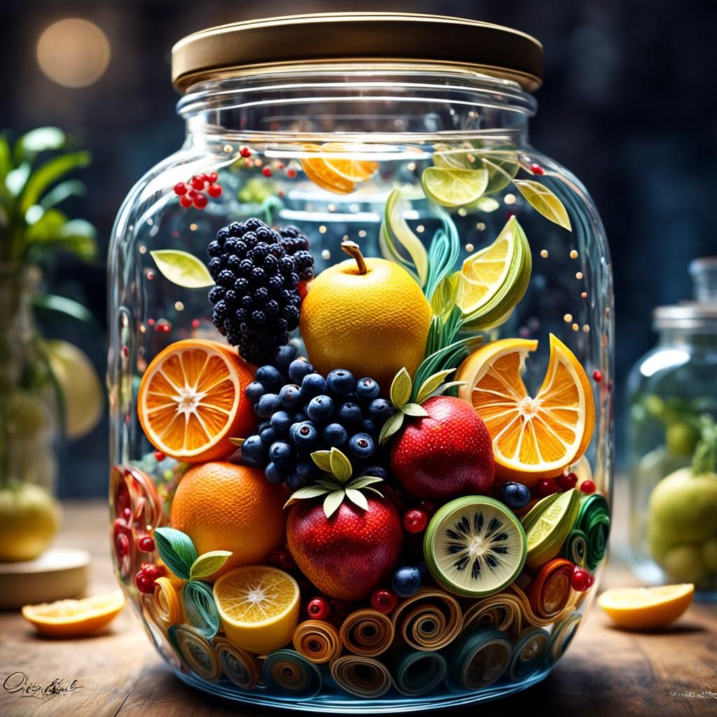 Jar of fruit