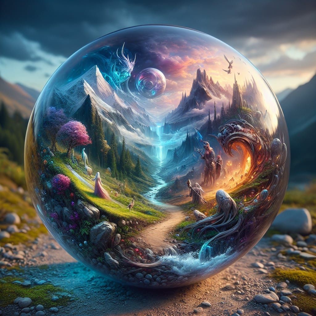 Crystal Ball: Joy and Sadness on Mountain Trail