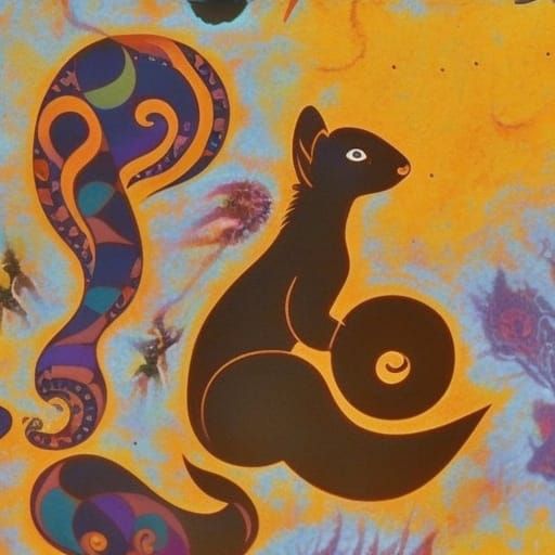 Psychedelic Squirrel Cave Painting