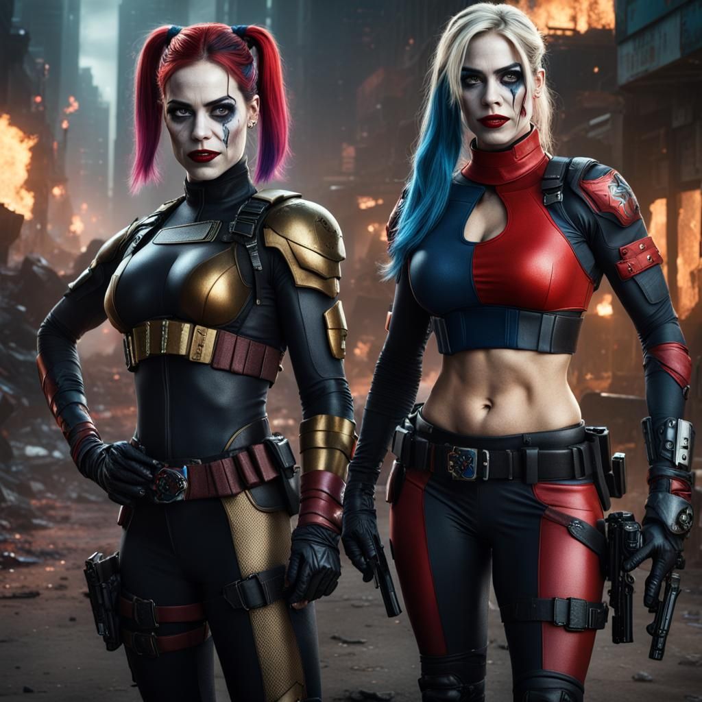Sienna Miller and Margot Robbie as Comic Characters