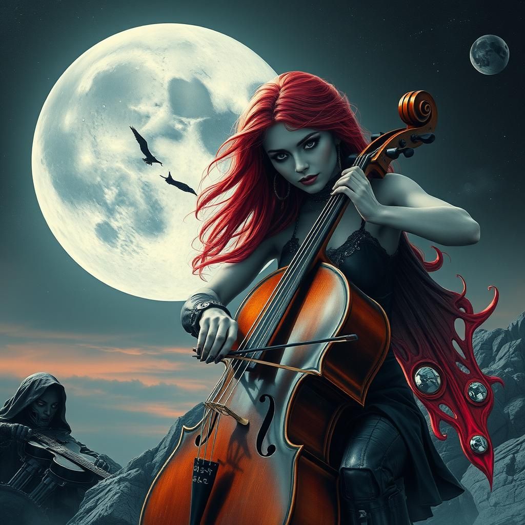 Vampire Cellist Leading Futuristic Band