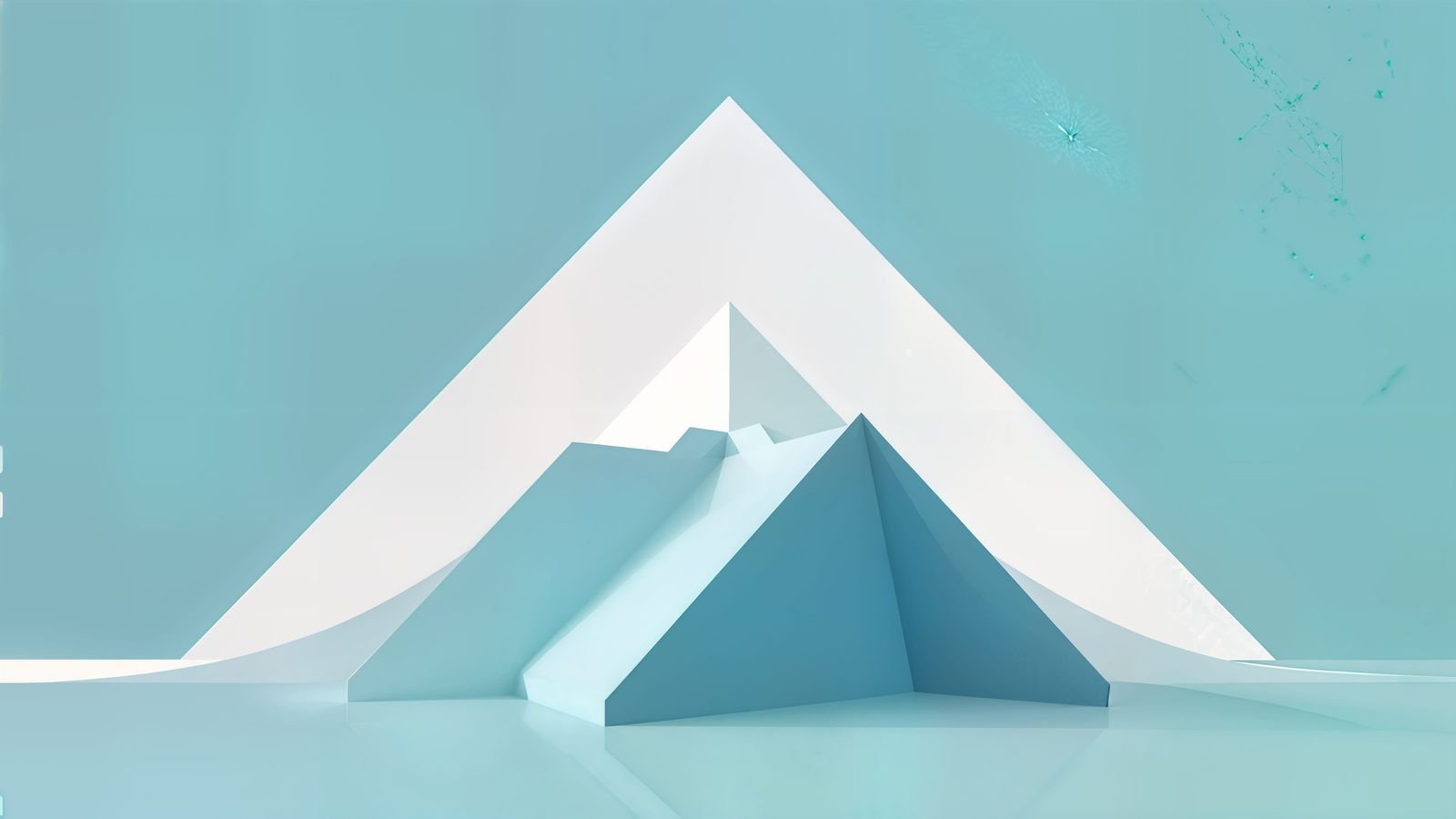 Minimalist Abstract 3D Wallpaper with Geometric Shapes