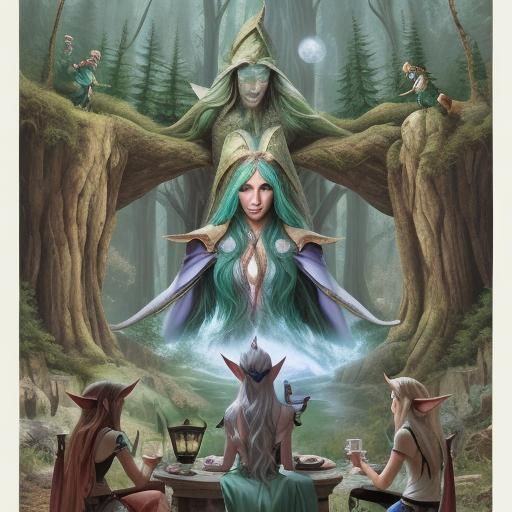 Enchanting Elven World Generated by AI
