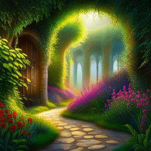 Secret Flower Garden in Bloom