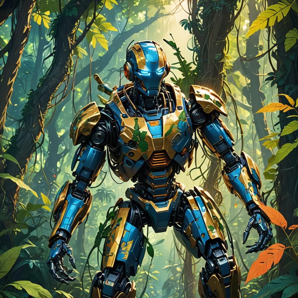 Robot Tarzan Swings Through Jungle, Anime Style