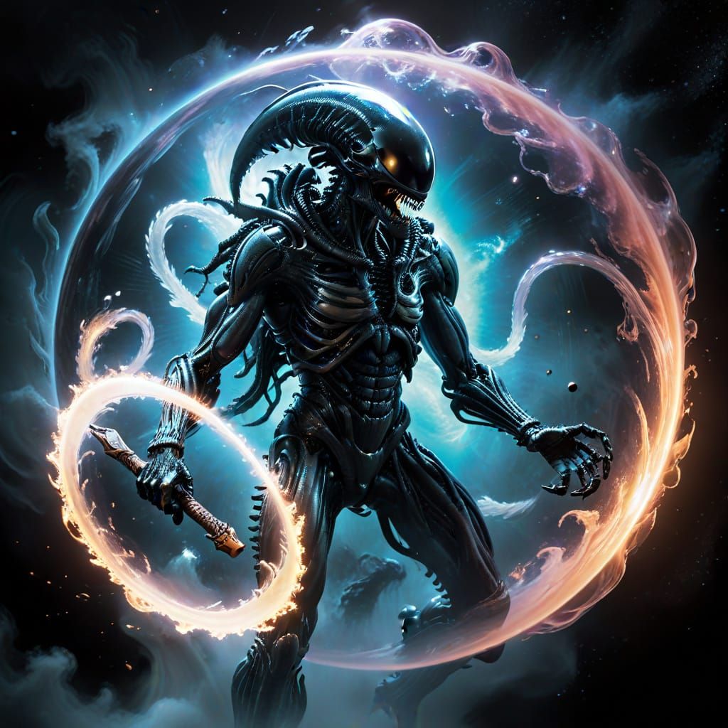 Surreal Xenomorph Haunts a Gas Giant in a Dazzling Double Ex...