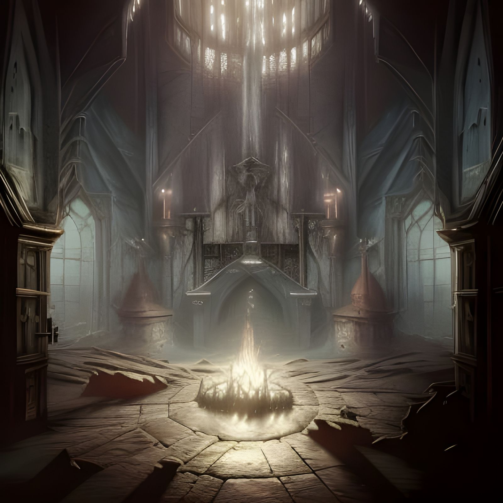 Dark Fantasy Castle Throne Room in 8K