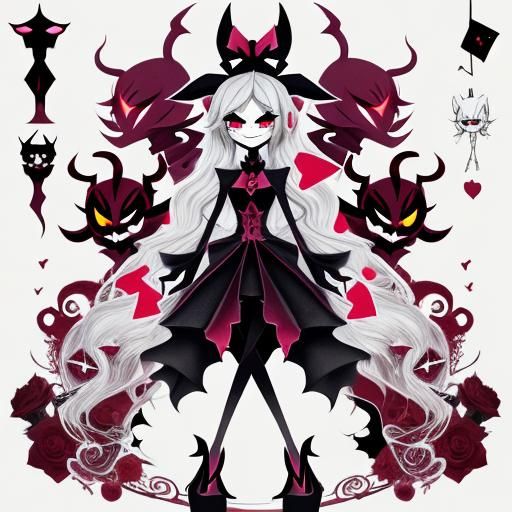 Demon Character Design in Hazbin Hotel Style
