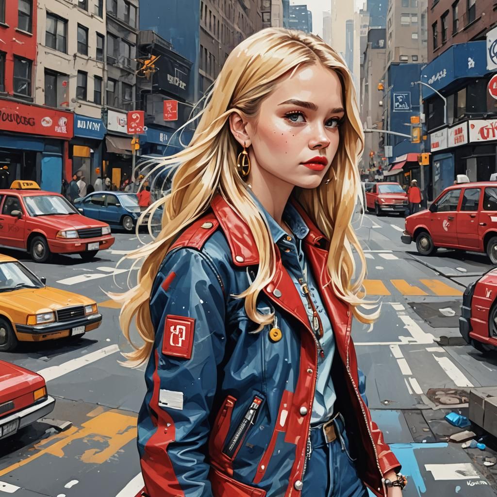 A girl in New York .