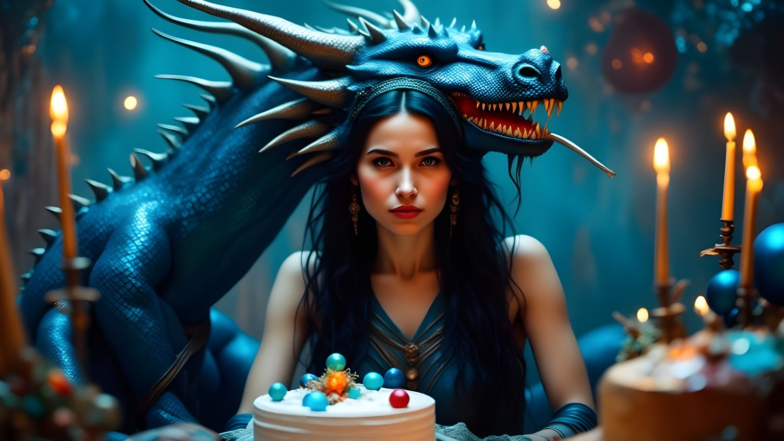 Dark Academia Fantasy Art: Dragon Keeper's Birthday