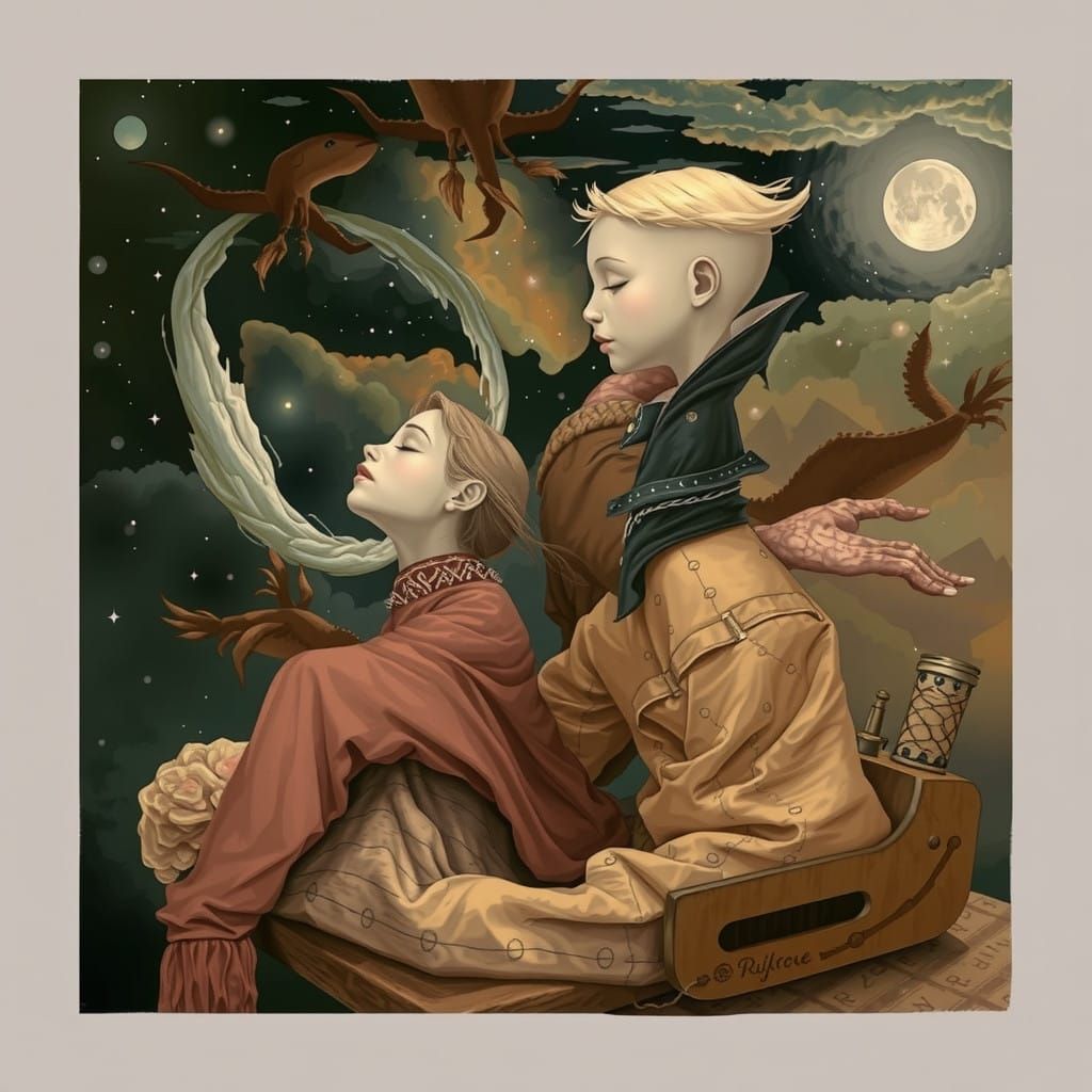 Surrealist Serendipitous Hug Underwater