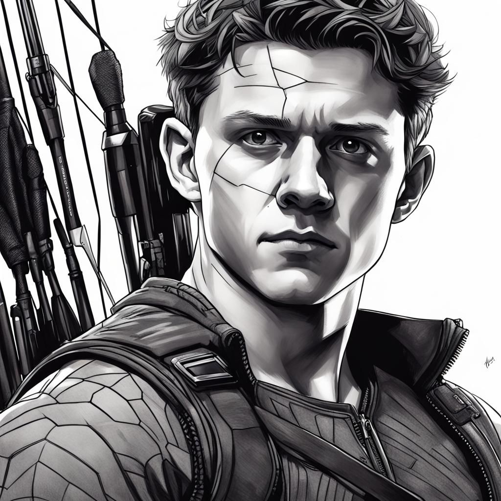 Detailed Sketch of Actor as Hawkeye
