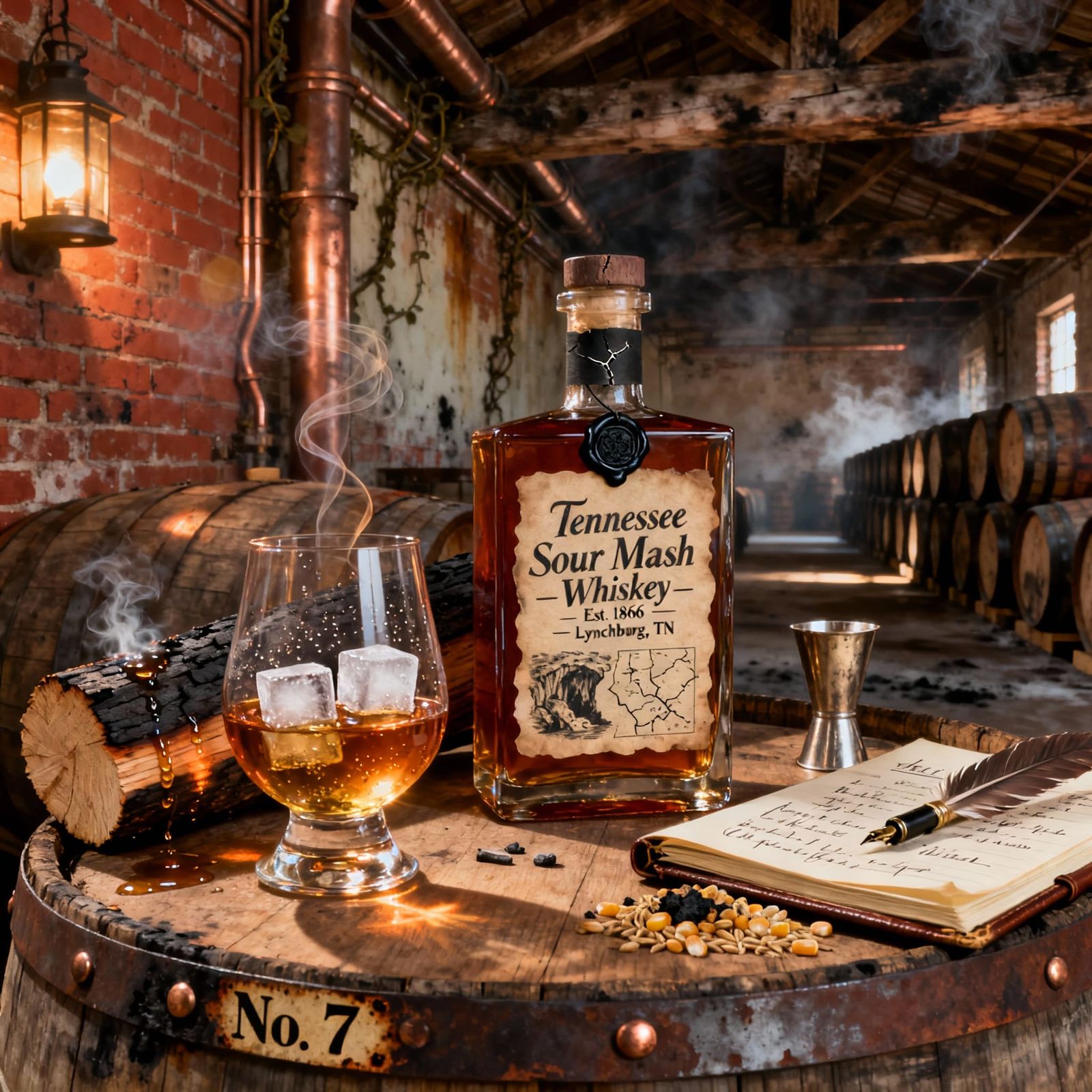 Tennessee Whiskey Heritage in Golden Hour Light