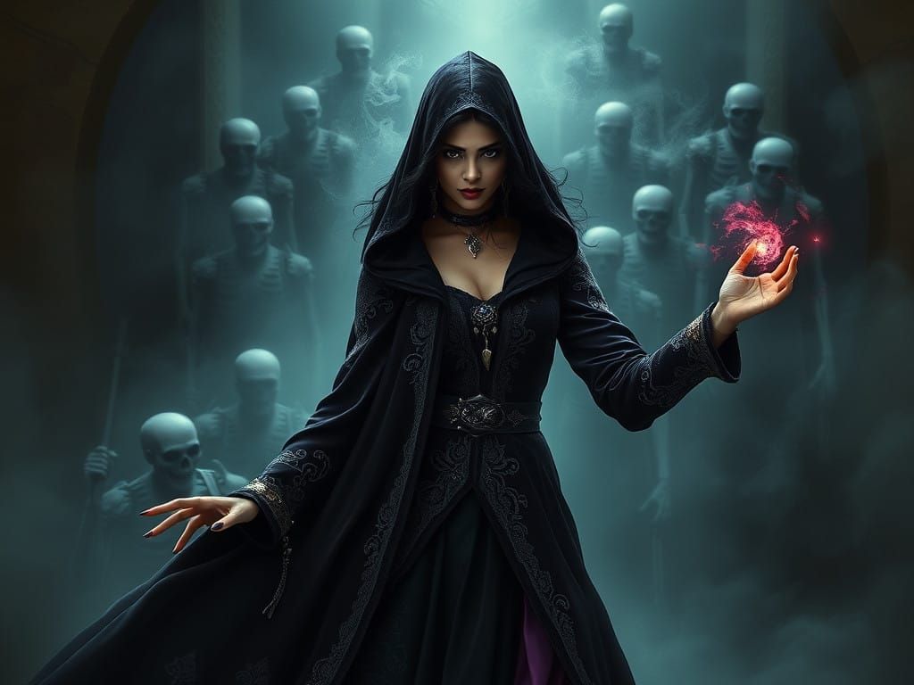 Ethereal Necromancer Conjures Dark Legion