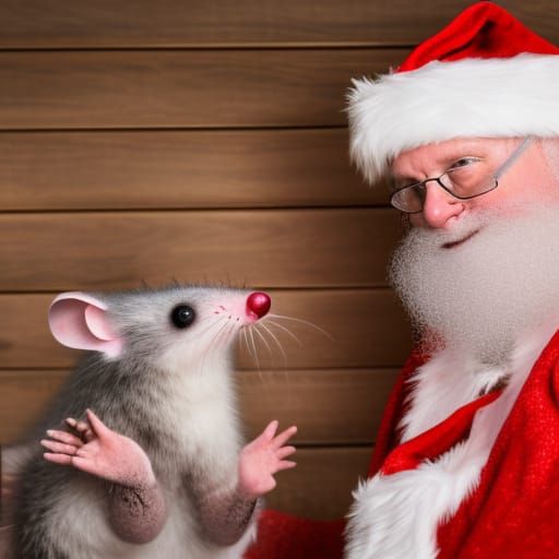 Grandma and Santa in a sauna full of possums
