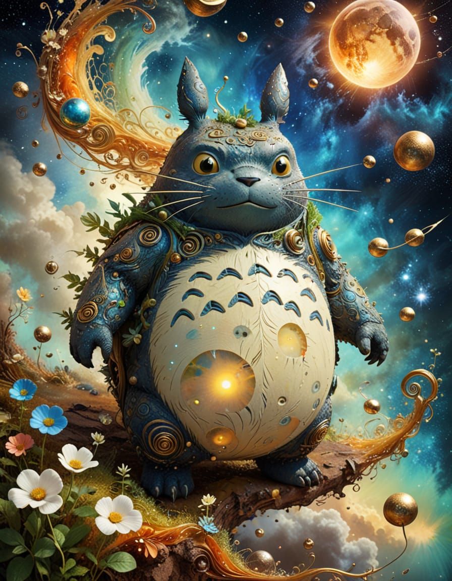 Surreal Space Dreamscape in Warm, Earthy Tones