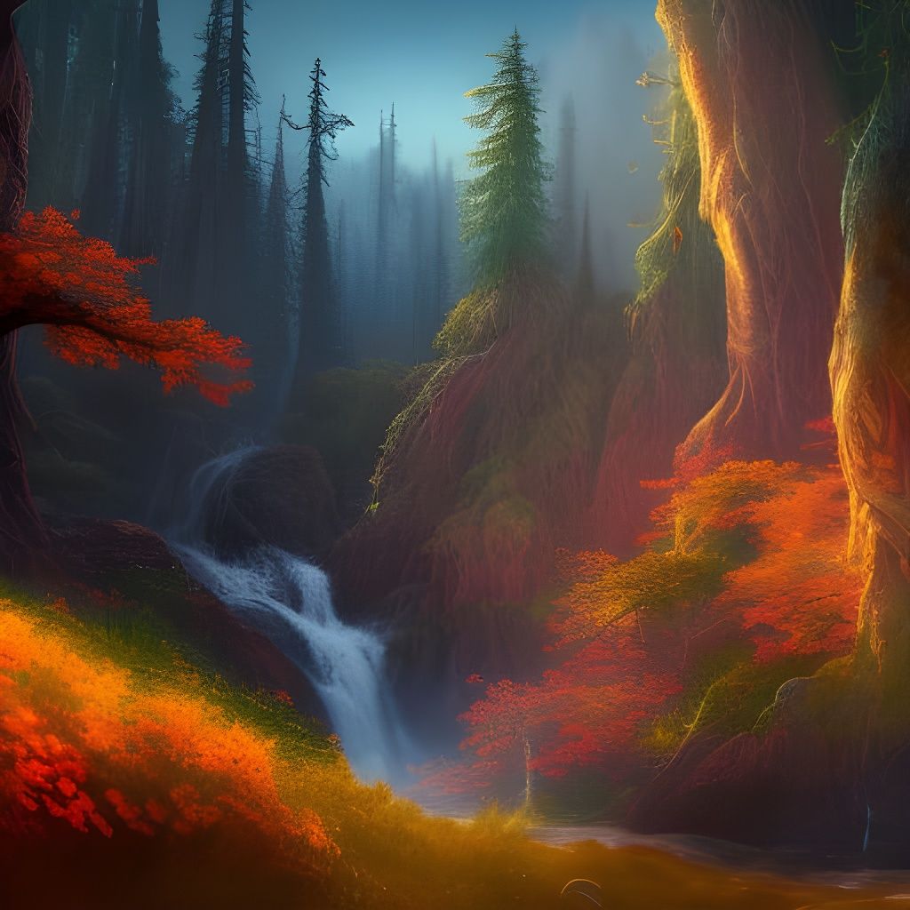 Fantastical Starheart Wilderness: Detailed Matte Painting