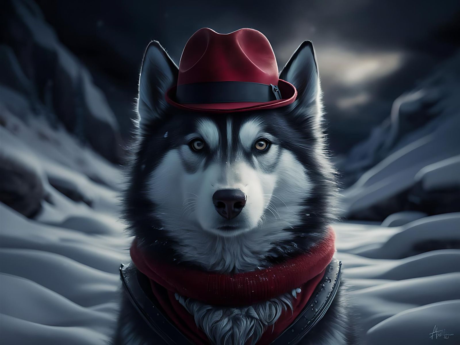 The Husky With The Red Fedora