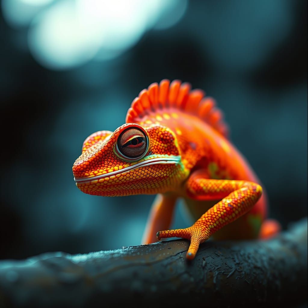 suspicious chameleon