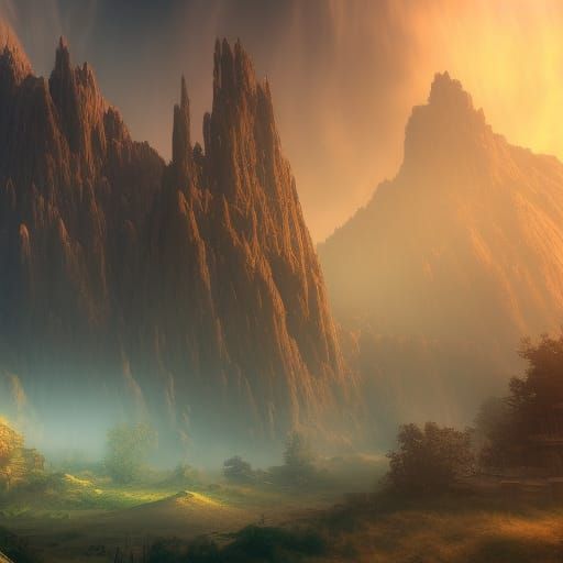 Fantastical Matte Painting in Deep Color