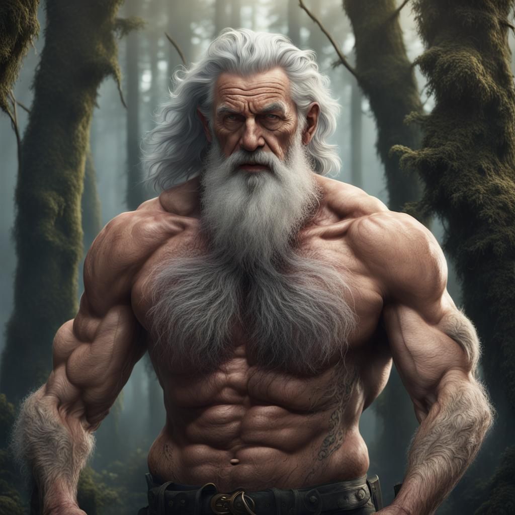 Detailed Matte Painting of Two Older Men