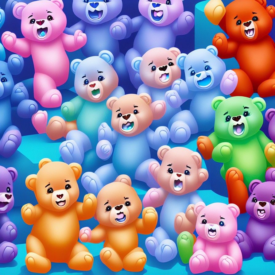 Care Bears Throwing a Space Train Party