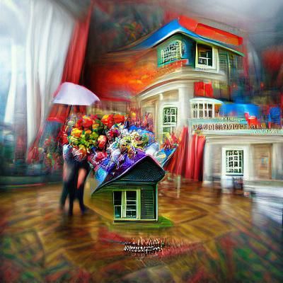 Hyperrealistic House Photoillustration in Impressionist Styl...