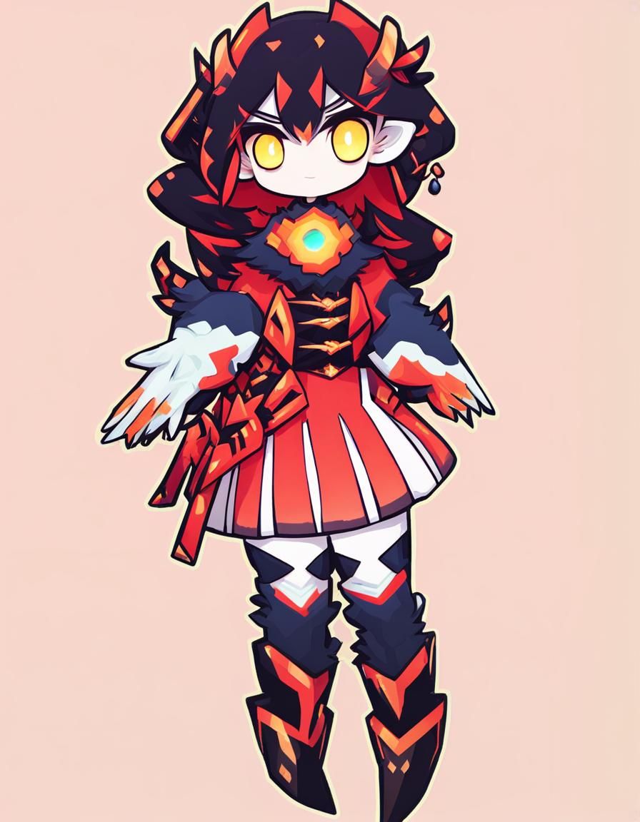 Monster Girl Character in a Light Anime Style