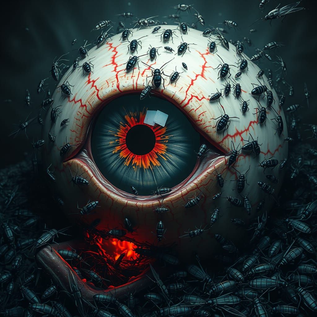Horrific Eyeball Swarm: A Biomechanical Nightmare