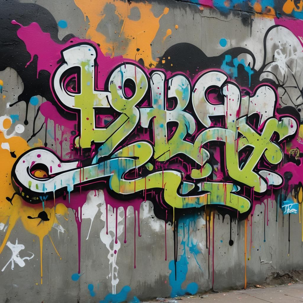 Vibrant Graffiti Art on Skateboard Park Wall