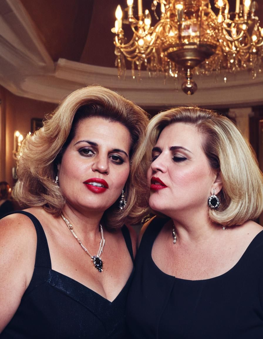 Cinematic Kiss: Two Plus-Size Women in Business Attire