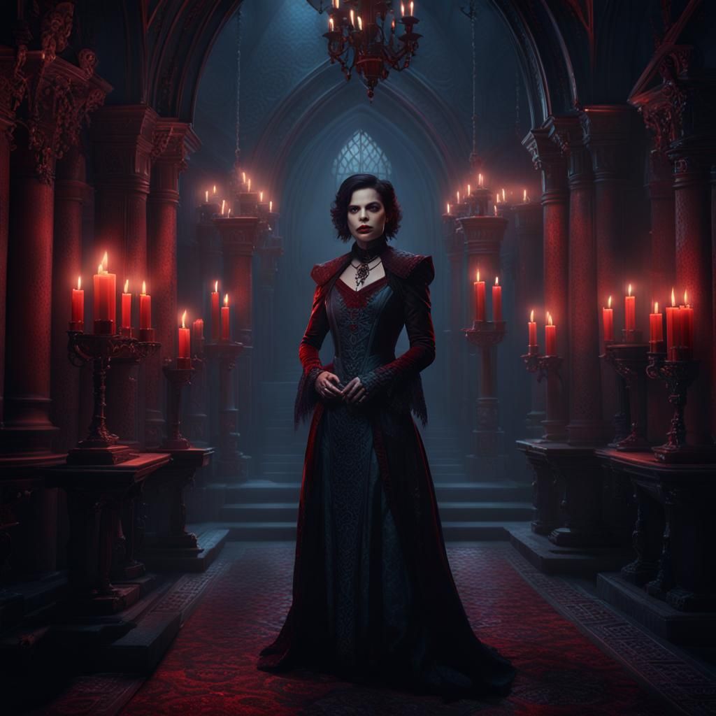 Vampire Portrait in Dark Fantasy Style
