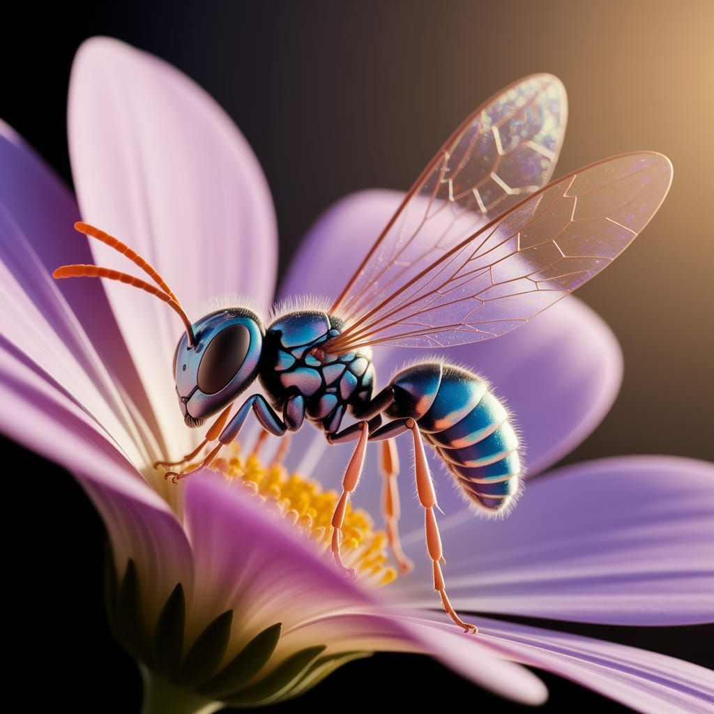 Pixar Style Wasp with Fairy Wings