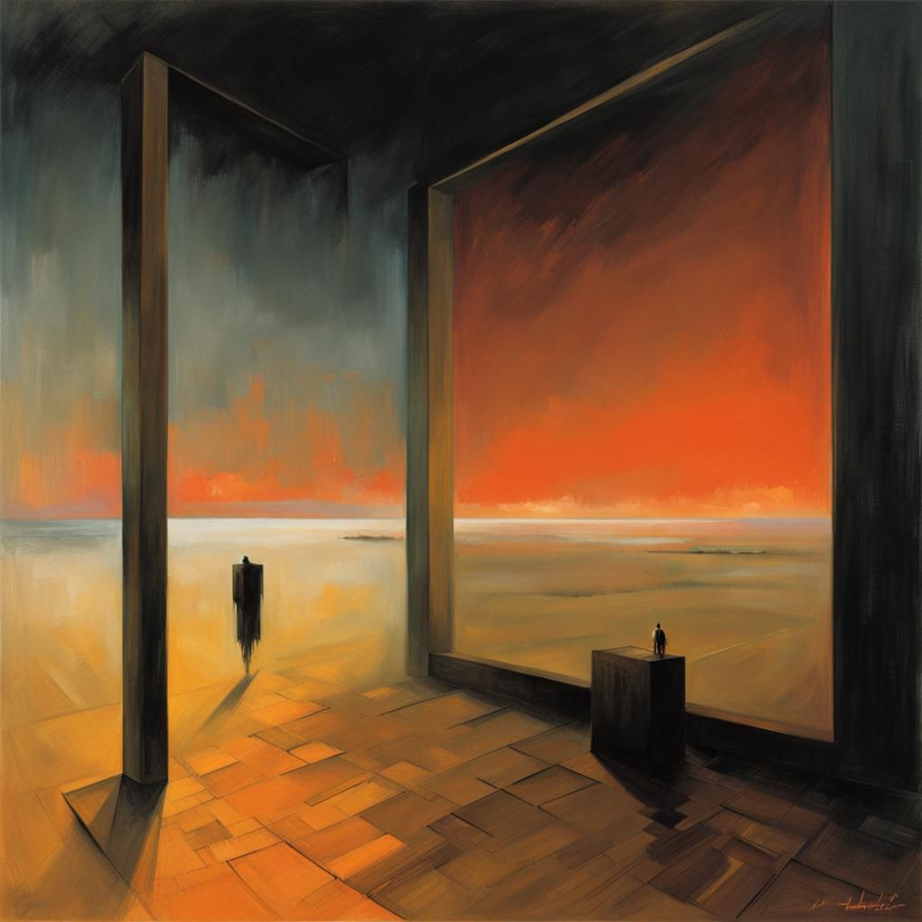 Beksinski-Inspired Liminal Space Art